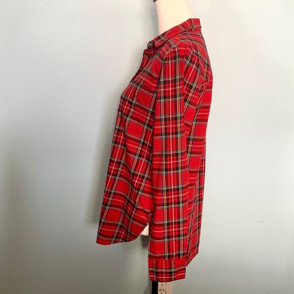 J. Crew Classic-fit Flannel Button Down in Good Tidings Plaid Size 6 - Picture 5 of 10